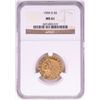 Image 1 : 1909-D $5 Indian Head Half Eagle Gold Coin NGC MS61