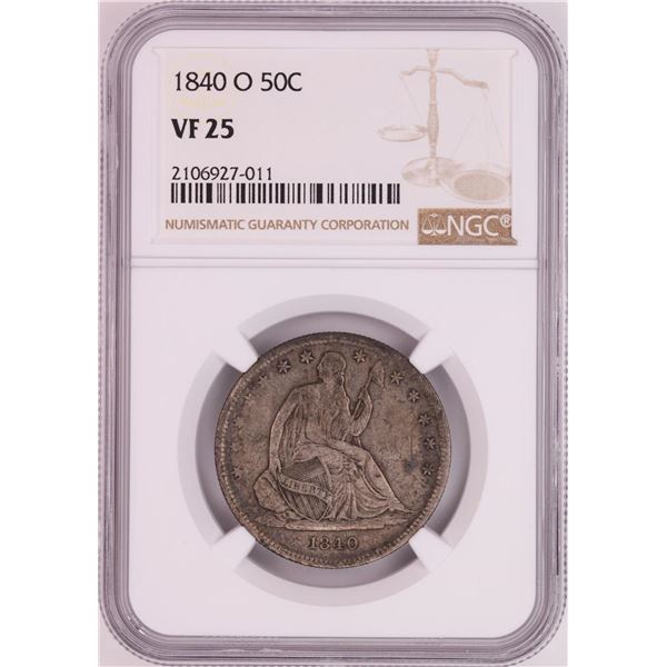 1840-O Seated Liberty Half Dollar Coin NGC VF25
