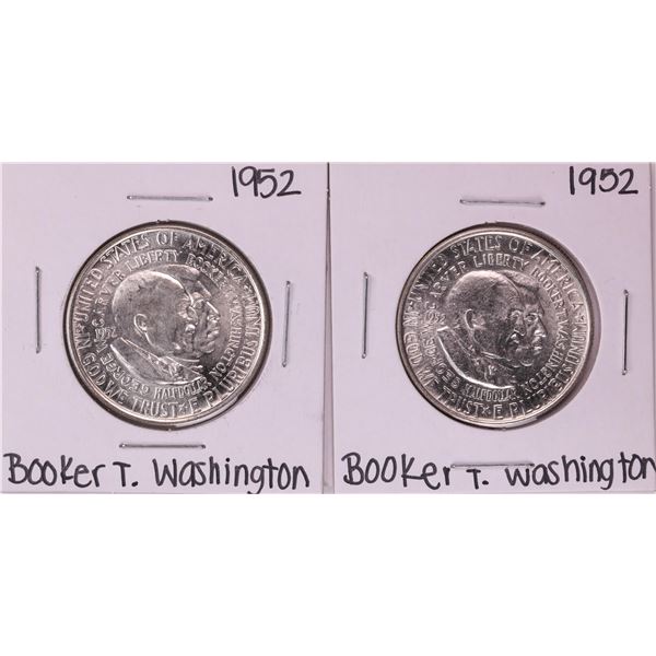 Lot of (2) 1952 Washington Carver Commemorative Half Dollar Coins