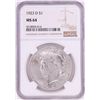 Image 1 : 1923-D $1 Peace Silver Dollar Coin NGC MS64