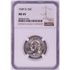 Image 1 : 1949-D Washington Quarter Coin NGC MS65
