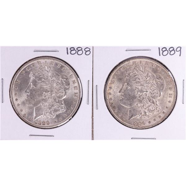 Lot of 1888-1889 $1 Morgan Silver Dollar Coins