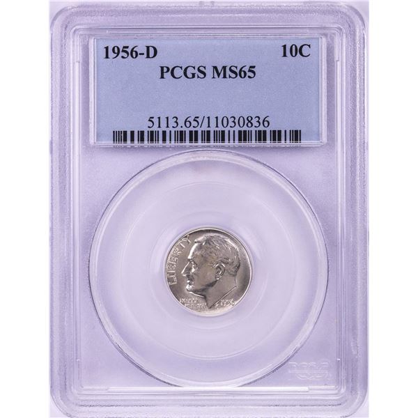 1956-D Roosevelt Dime Coin PCGS MS65