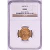 Image 1 : 1887-S $5 Liberty Head Half Eagle Gold Coin NGC MS62
