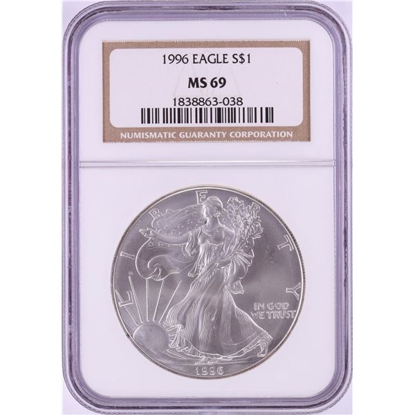 1996 $1 American Silver Eagle Coin NGC MS69