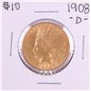 Image 1 : 1908-D with Motto $10 Indian Head Eagle Gold Coin
