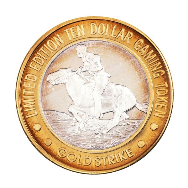.999 Fine Silver Gold Strike Jean, Nevada $10 Limited Edition Casino Gaming Token