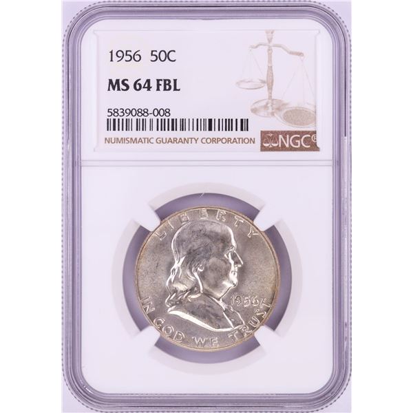 1956 Franklin Half Dollar Coin NGC MS64FBL