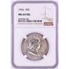 Image 1 : 1956 Franklin Half Dollar Coin NGC MS64FBL