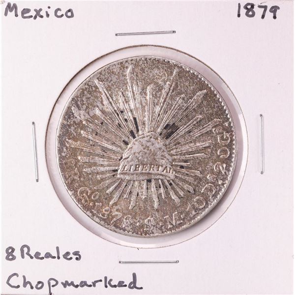 1879 Mexico 8 Reales Silver Coin Chopmarked