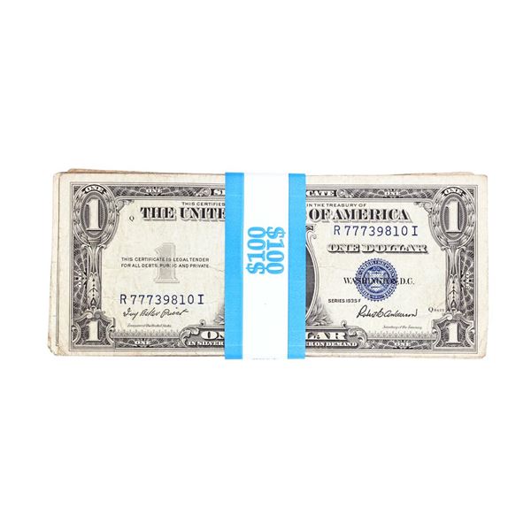 Lot of (100) 1935A-H $1 Silver Certificate Notes