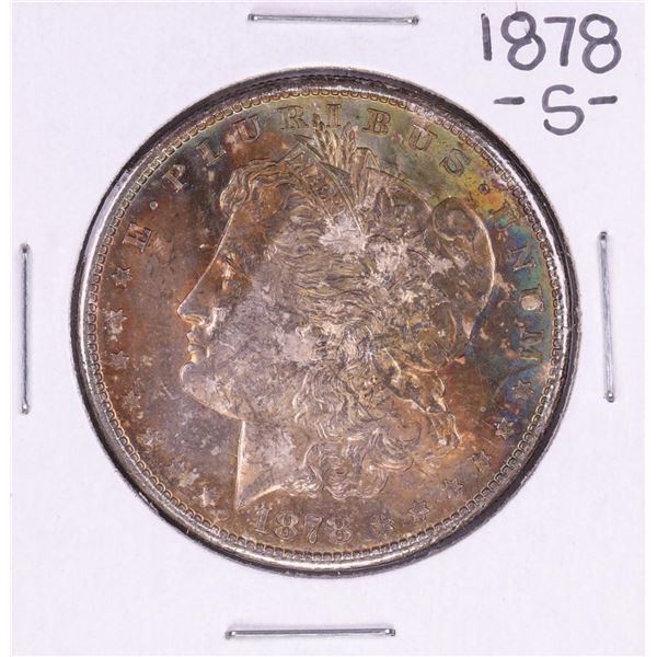 1878-S $1 Morgan Silver Dollar Coin Amazing Toning
