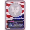 Image 2 : 2019-W $1 Proof American Silver Eagle Coin NGC PF70 Ultra Cameo Congratulations Flag