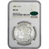 Image 2 : 1881-S $1 Morgan Silver Dollar Coin NGC MS62 CAC Amazing Toning