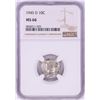 Image 1 : 1945-D Mercury Dime Coin NGC MS66