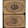 Image 2 : Lot of (2) March 3, 1863 First Issue Twenty-Five Cents Fractional Currency Notes