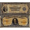 Image 1 : Lot of 1922 $10 Gold Certificate Note & 1918 $1 Federal Reserve Bank Note New York