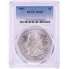 Image 1 : 1887 $1 Morgan Silver Dollar Coin PCGS MS65