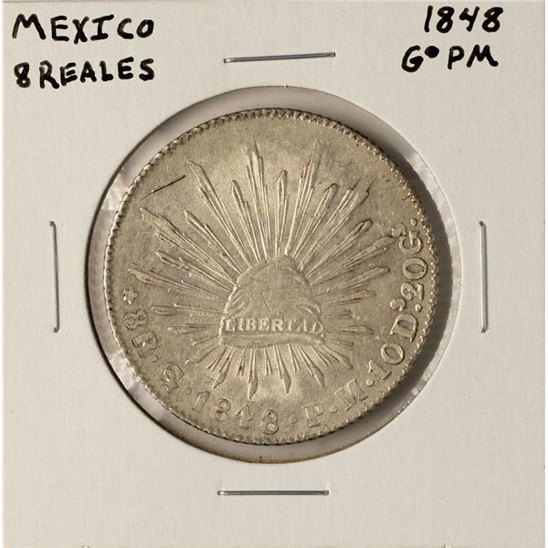 1848 GoPM Mexico 8 Reales Silver Coin