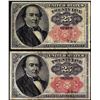 Image 1 : Lot of (2) 1874 Twenty-Five Cents Fifth Issue Fractional Currency Notes