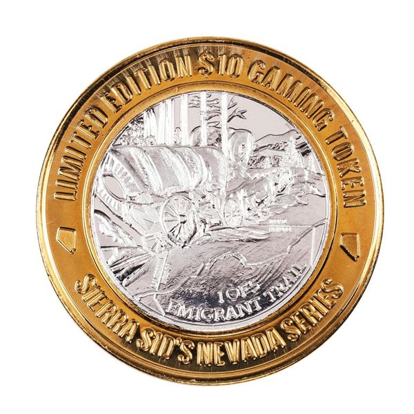 .999 Silver Sierra Sid's Sparks, NV $10 Limited Edition Casino Gaming Token
