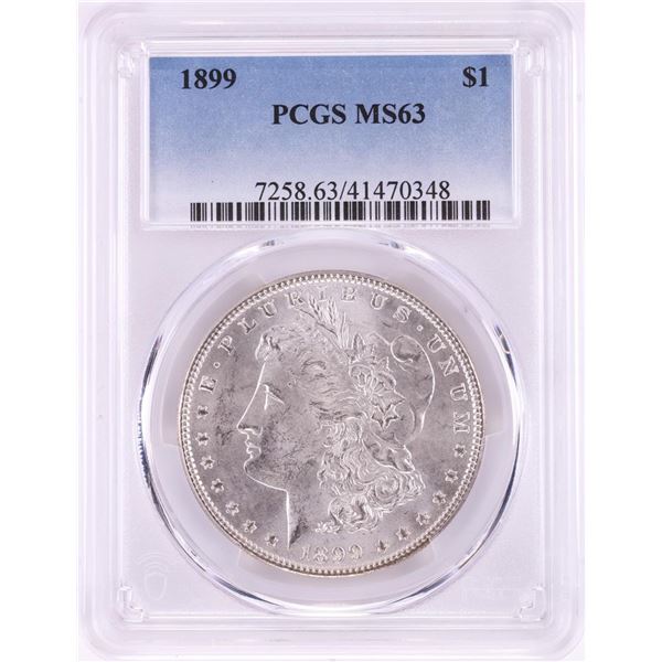 1899 $1 Morgan Silver Dollar Coin PCGS MS63