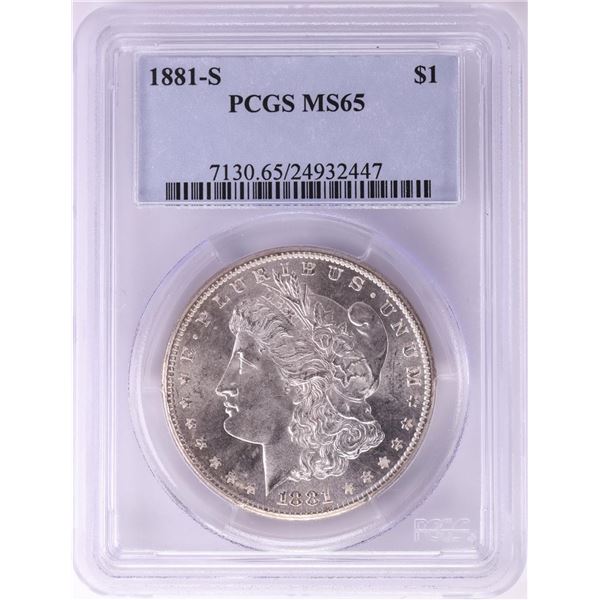1881-S $1 Morgan Silver Dollar Coin PCGS MS65