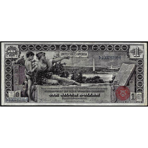 1896 $1 Educational Silver Certificate Note