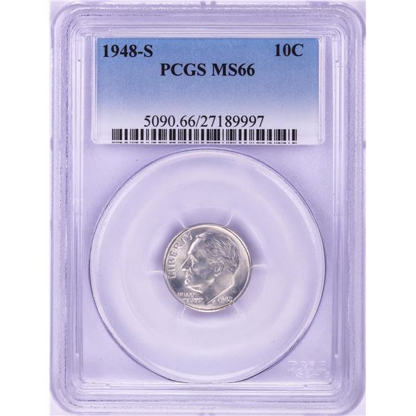 1948-S Roosevelt Dime Coin PCGS MS66