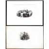 Image 1 : Lot of (2) 1800's Vignette from Original Proof Plates