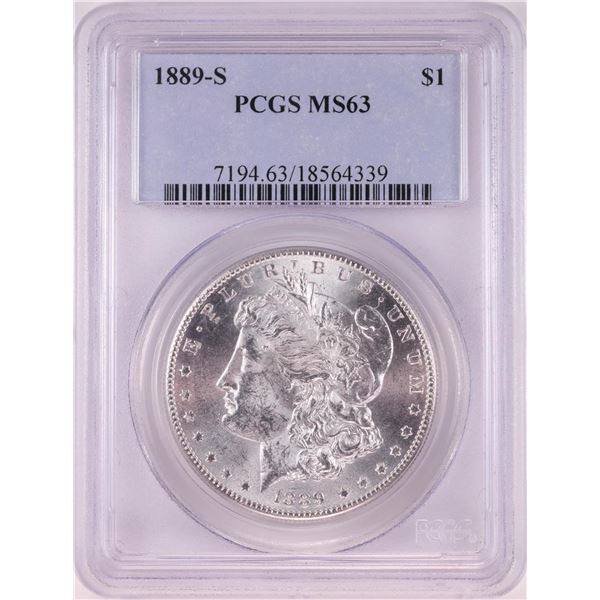 1889-S $1 Morgan Silver Dollar Coin PCGS MS63