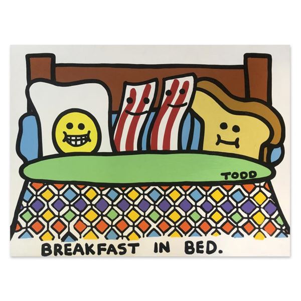 Todd Goldman "Breakfast In Bed" Original Acrylic On Canvas