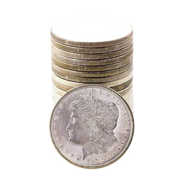 Roll of (20) Brilliant Uncirculated 1878-S $1 Morgan Silver Dollar Coins