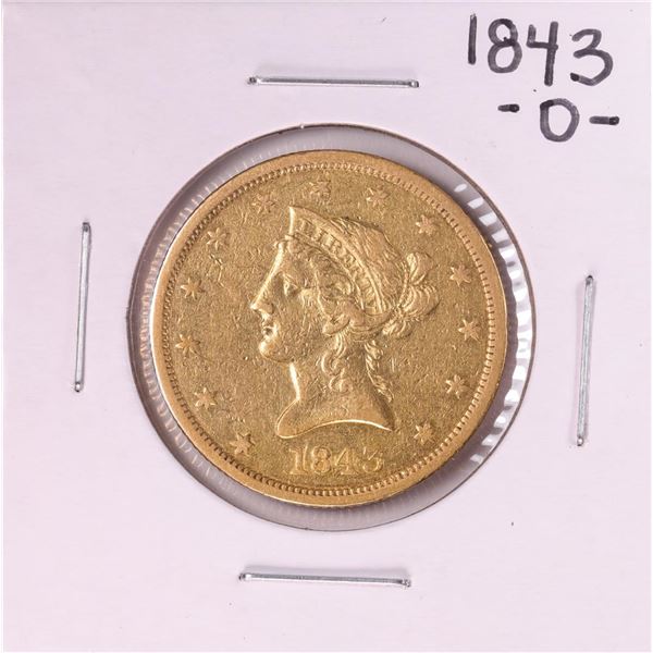 1843-O $10 Liberty Head Eagle Gold Coin