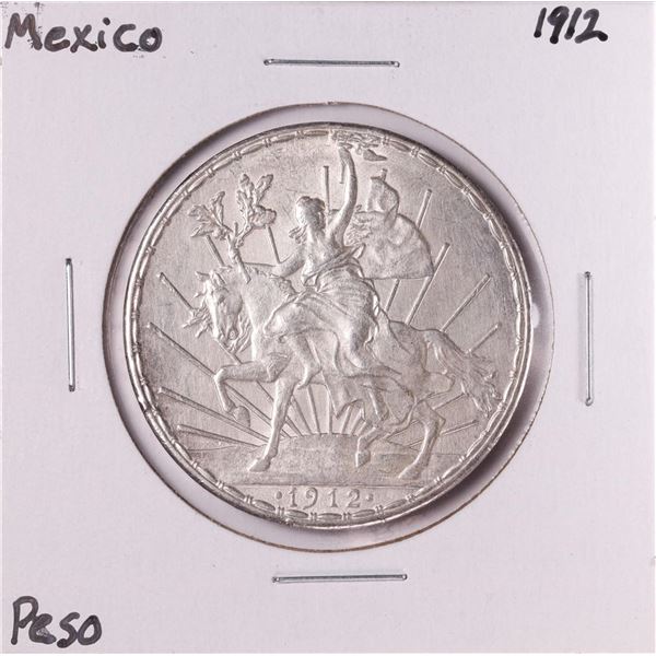 1912 Mexico Un Peso Silver Coin