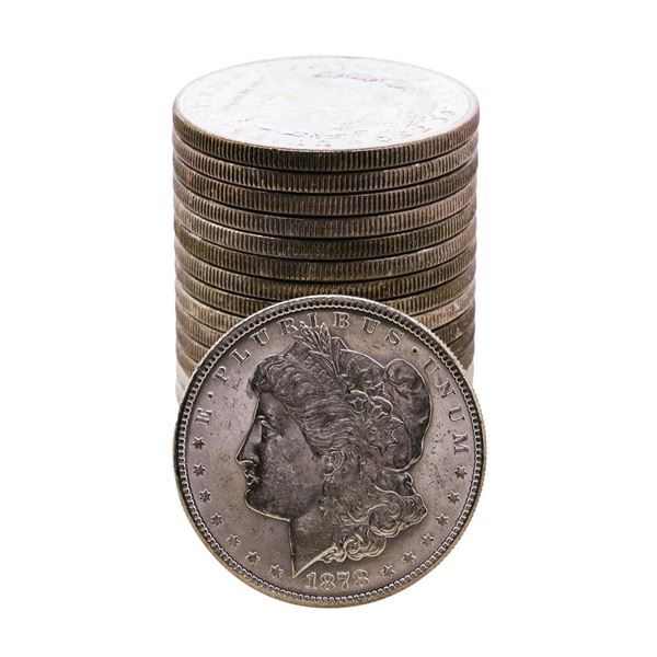 Roll of (20) Brilliant Uncirculated 1878-S $1 Morgan Silver Dollar Coins