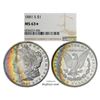 Image 1 : 1881-S $1 Morgan Silver Dollar Coin NGC MS63* Star Amazing Toning
