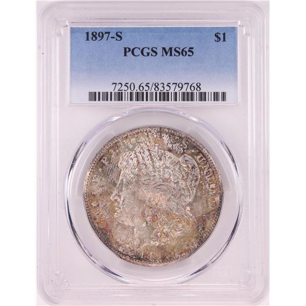 1897-S $1 Morgan Silver Dollar Coin PCGS MS65