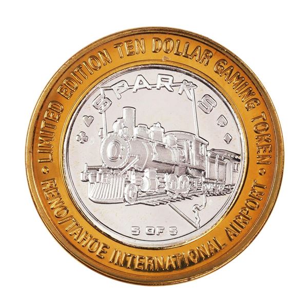 .999 Silver Reno Tahoe International Airport $10 Casino Limited Edition Gaming Token