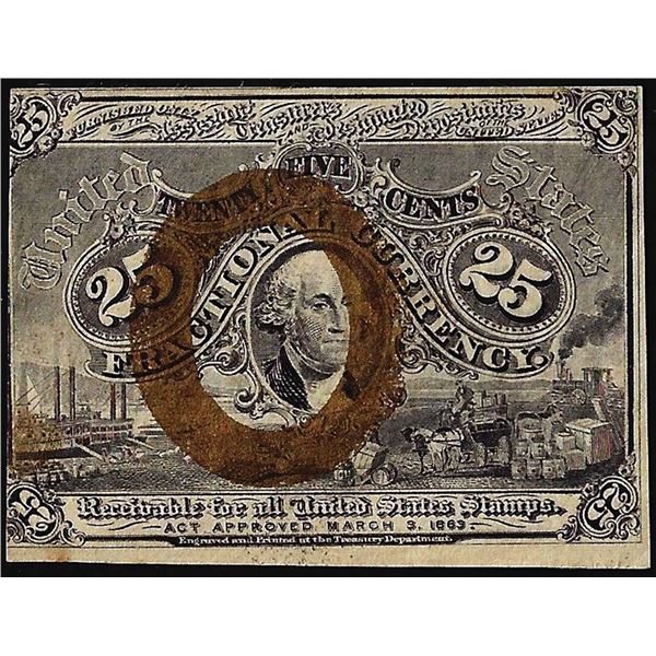 March 3, 1863 Twenty-Five Cents Second Issue Fractional Currency Note