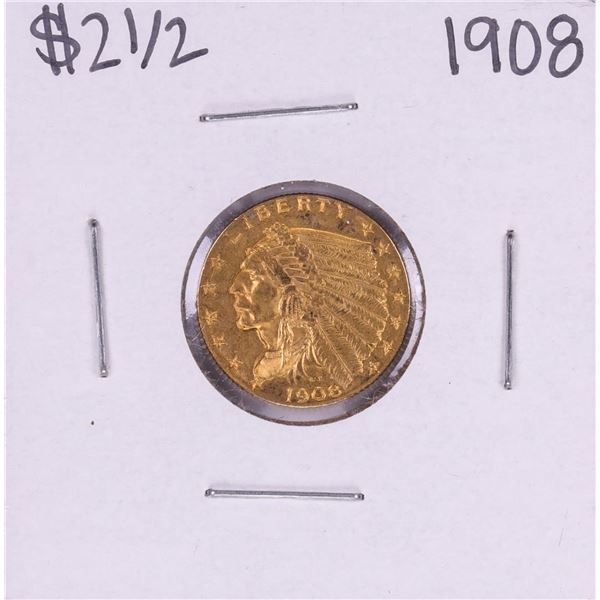 1908 $2 1/2 Indian Head Quarter Eagle Gold Coin
