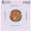 Image 1 : 1908 $2 1/2 Indian Head Quarter Eagle Gold Coin