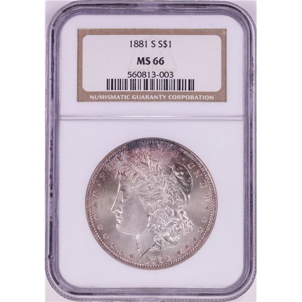 1881-S $1 Morgan Silver Dollar Coin NGC MS66