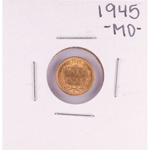 1945 Mexico Dos Pesos Gold Coin