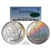 Image 1 : 1884-O $1 Morgan Silver Dollar Coin PCGS MS64 CAC Amazing Toning