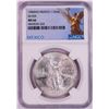 Image 1 : 1984Mo Mexico 1 Onza Libertad Silver Coin NGC MS66