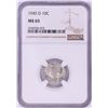 Image 1 : 1945-D Mercury Dime Coin NGC MS65