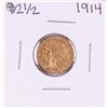 Image 1 : 1914 $2 1/2 Indian Head Quarter Eagle Gold Coin