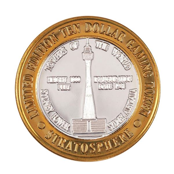 .999 Silver Stratosphere Las Vegas, Nevada $10 Casino Limited Edition Gaming Token