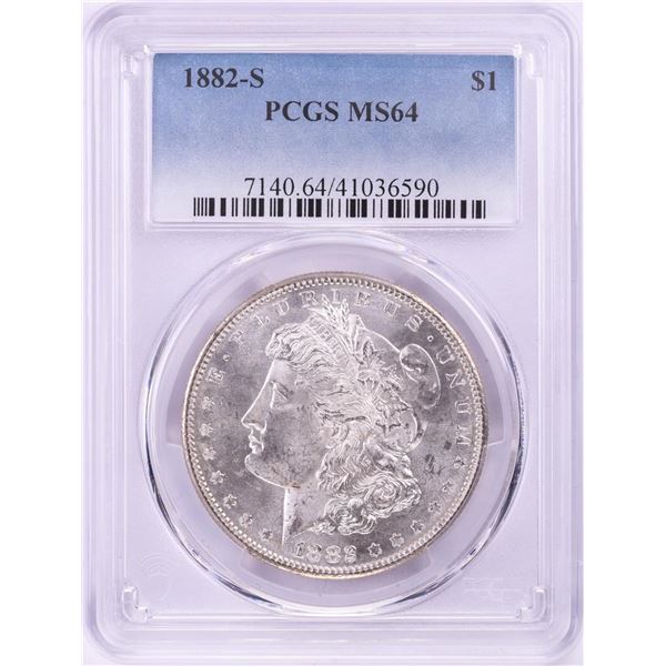 1882-S $1 Morgan Silver Dollar Coin PCGS MS64